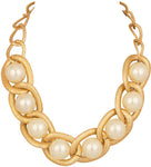 Voylla Pearl Yellow Gold Plated Alloy Necklace