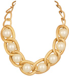Voylla Pearl Yellow Gold Plated Alloy Necklace
