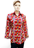 Galsgallery Women's Floral Print Casual Shirt