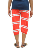 G Fashion Striped Cotton Women's Harem Pants