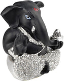 Services Junction Beautiful Black and White color Diamond Ganesh idol for Pooja Showpiece  -  5 cm