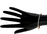 The Jewelbox Brass Cubic Zirconia Yellow Gold Bangle