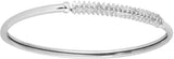 The Jewelbox Brass Cubic Zirconia Rhodium Bangle