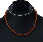 Vijisan Faceted Gemstone Bead for Women Carnelian Stone Necklace