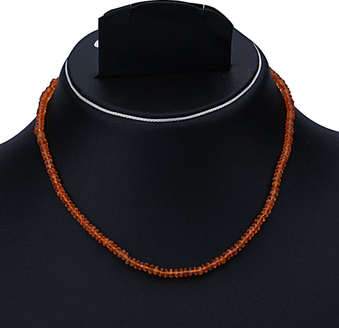 Vijisan Faceted Gemstone Bead for Women Carnelian Stone Necklace