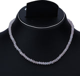 Vijisan Beautiful Pink Fire Bead Moonstone Stone Necklace