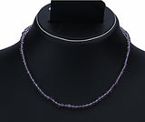 Vijisan Single Strand of Gemstone Bead Amethyst Stone Necklace