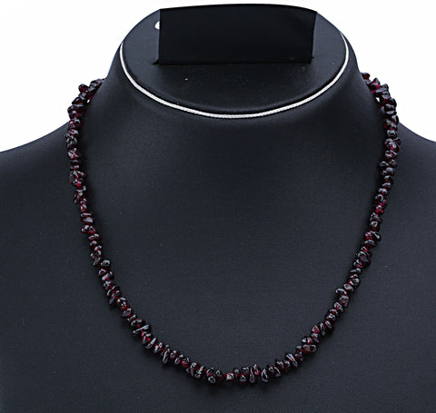 Vijisan Gemstone Bead Strand Garnet Stone Necklace