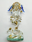 Advent Crafts Glass Chuha Ganesha Showpiece  -  20 cm
