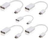 Generix pack of 5 Micro USB On-the-go For Mobile Phones & Tablets OTG Cable