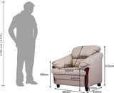 Durian Georgia Leatherette 1 Seater Sofa