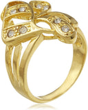 GB Jewellery Charming Alloy Cubic Zirconia Yellow Gold Ring