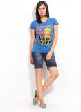 Garfield Casual Short Sleeve Printed Women's Top