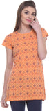 TAB91 Casual Short Sleeve Printed Women's Top