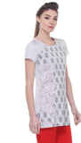 TAB91 Casual Short Sleeve Printed Women's Top