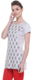 TAB91 Casual Short Sleeve Printed Women's Top