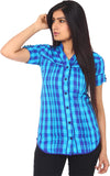 Gudluk Women's Checkered Casual Shirt