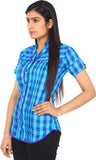 Gudluk Women's Checkered Casual Shirt
