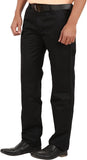 GM Regular Fit Men's Black Trousers