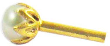 Vinayak Pearl Gold Nose Stud