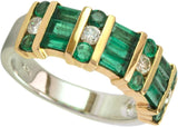 Rakam Gold Emerald, Diamond Yellow Gold 14 K Ring
