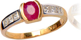 Rakam Gold Ruby, Diamond Yellow Gold 18 K Ring