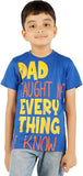 BIKER BOYS Printed Boy's Round Neck Blue T-Shirt