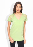 Harpa Casual Short Sleeve Solid Women's Top