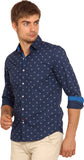 I-Voc Men's Printed Casual Shirt