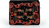 Soulful Threads Red Thread Aari Embroidered Black Net Clips Vanity Multi Purpose