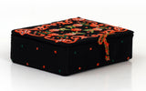 Soulful Threads Red Thread Aari Embroidered Black Net Clips Vanity Multi Purpose