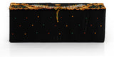 Soulful Threads Yellow Thread Aari Embroidered Black Net Bangle Vanity Multi Purpose