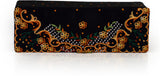 Soulful Threads Yellow Thread Aari Embroidered Black Net Bangle Vanity Multi Purpose
