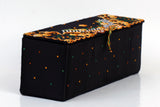 Soulful Threads Yellow Thread Aari Embroidered Black Net Bangle Vanity Multi Purpose