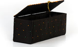 Soulful Threads Yellow Thread Aari Embroidered Black Net Bangle Vanity Multi Purpose
