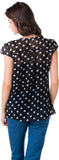 Gypsy Soul Casual Short Sleeve Polka Print Women's Top