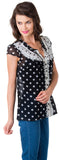 Gypsy Soul Casual Short Sleeve Polka Print Women's Top