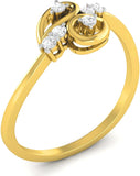 Ciemme 0.10 CT Sign OF True Love Women's Promise Yellow Gold Diamond 18 K Ring