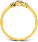 Ciemme 0.10 CT Sign OF True Love Women's Promise Yellow Gold Diamond 18 K Ring
