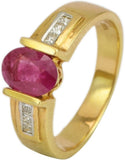 Rakam Gold Ruby, Diamond Yellow Gold 18 K Ring