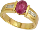 Rakam Gold Ruby, Diamond Yellow Gold 18 K Ring