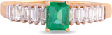 Rakam Gold Emerald, Diamond 18 K Ring