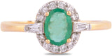 Rakam Gold Emerald, Diamond 18 K Ring