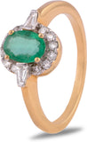 Rakam Gold Emerald, Diamond 18 K Ring
