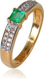 Rakam Gold Emerald, Diamond Yellow Gold 18 K Ring