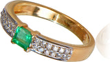 Rakam Gold Emerald, Diamond Yellow Gold 18 K Ring