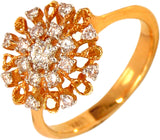 Rakam Gold Diamond Yellow Gold 18 K Ring