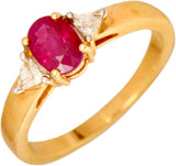 Rakam Gold Ruby, Diamond Yellow Gold 18 K Ring