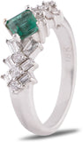 Rakam Gold Emerald, Diamond 18 K Ring