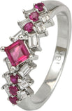 Rakam Gold Ruby, Diamond 18K White Gold 18 K Ring